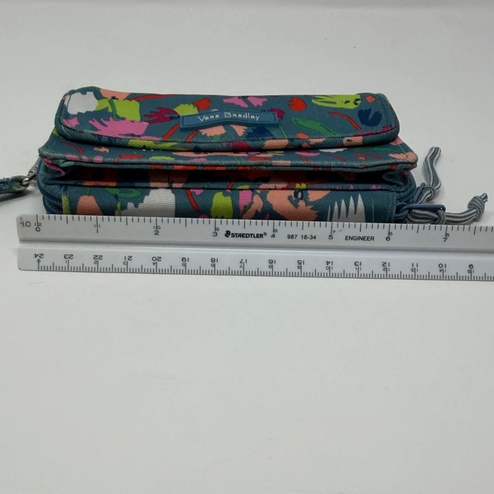 Vera Bradley Floral Wristlet - Teal and Multicolor